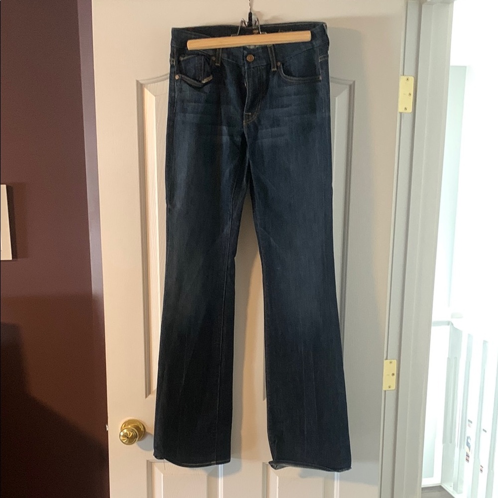 7 For All Mankind Dark Blue Boot Cut Jeans